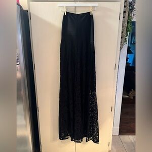 BeBe Strapless Black Lace Maxi